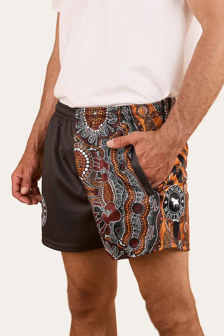 Walkabout Warrior Footy Short - Charcoal / Multi