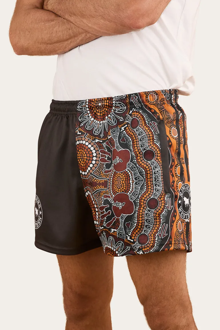 Walkabout Warrior Footy Short - Charcoal / Multi