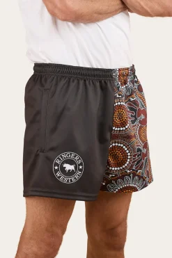 Walkabout Warrior Footy Short - Charcoal / Multi