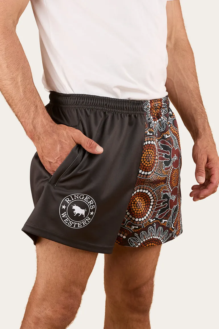 Walkabout Warrior Footy Short - Charcoal / Multi