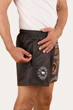 Walkabout Warrior Footy Short - Charcoal / Multi