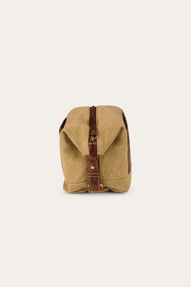 Waxicanvas Toiletry Bag - Cognac