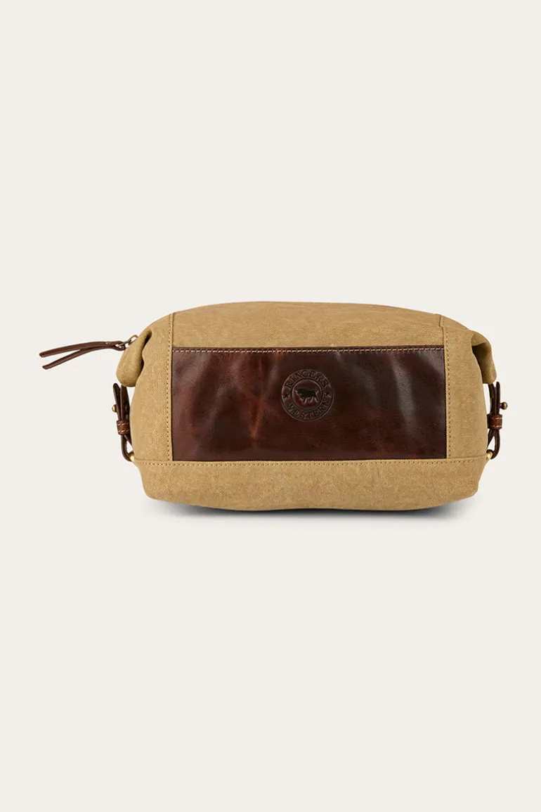 Waxicanvas Toiletry Bag - Cognac