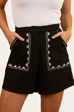 Westley Embroidered Short - Black
