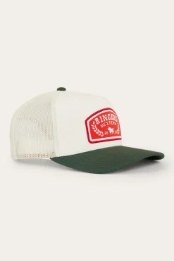 Wheatbelt Wool Trucker Cap - Off White/Pine
