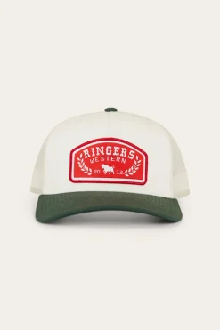 Wheatbelt Wool Trucker Cap - Off White/Pine