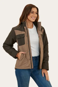 Whitney Womens Puffer Jacket - Mushroom