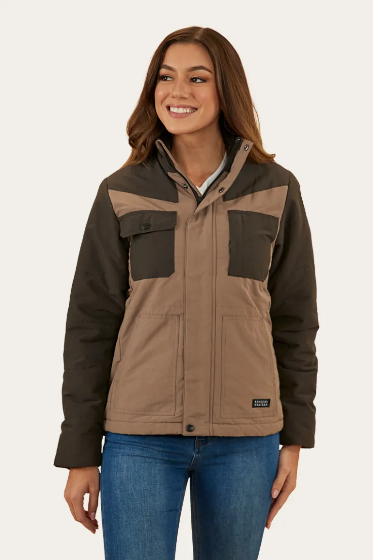 Whitney Womens Puffer Jacket - Mushroom