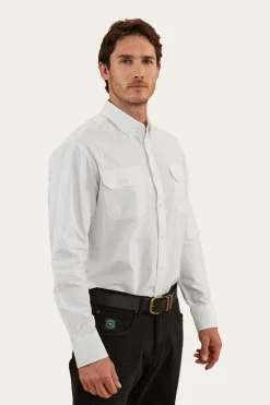 Whyalla Mens Dress Shirt - White