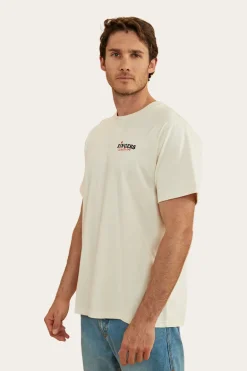 Wild Card Mens Loose Fit T-Shirt - Off White