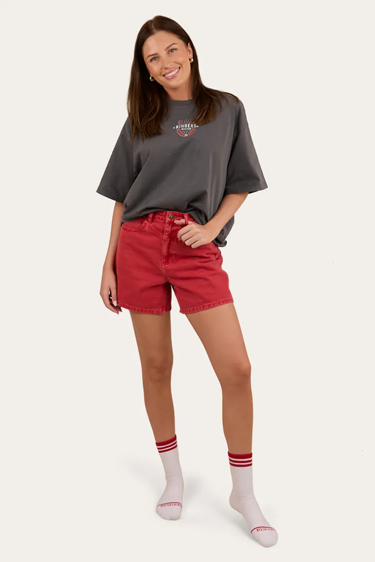 Wild Eyes Oversized Womens T-Shirt - Washed Black