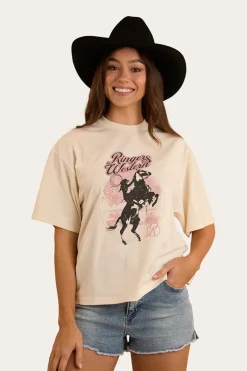 Wild Ride Womens Oversized T-Shirt - Off White