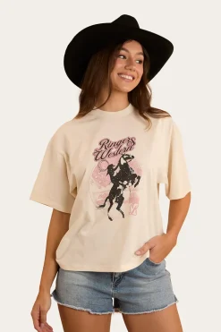 Wild Ride Womens Oversized T-Shirt - Off White