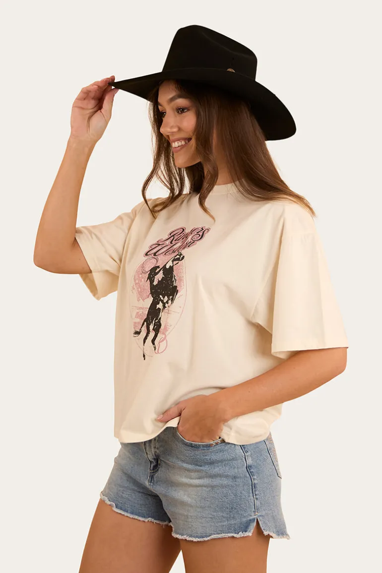 Wild Ride Womens Oversized T-Shirt - Off White