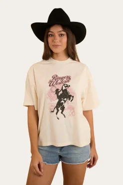 Wild Ride Womens Oversized T-Shirt - Off White