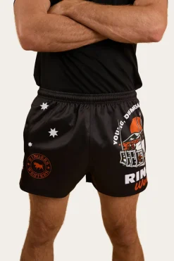 Young and Dumb Footy Short - Black / Orange