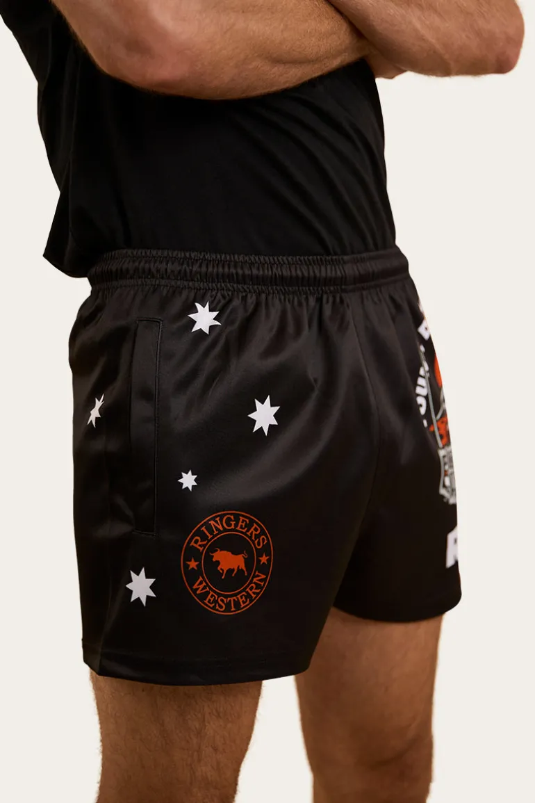 Young and Dumb Footy Short - Black / Orange