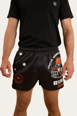 Young and Dumb Footy Short - Black / Orange