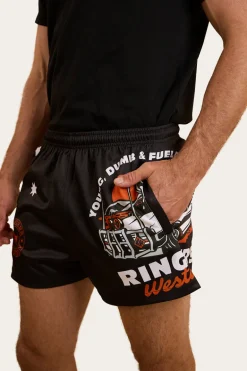 Young and Dumb Footy Short - Black / Orange