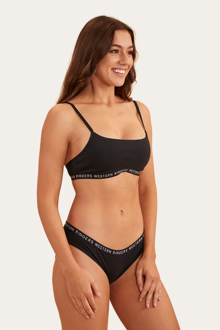 Zoe Womens Crop Top - Black