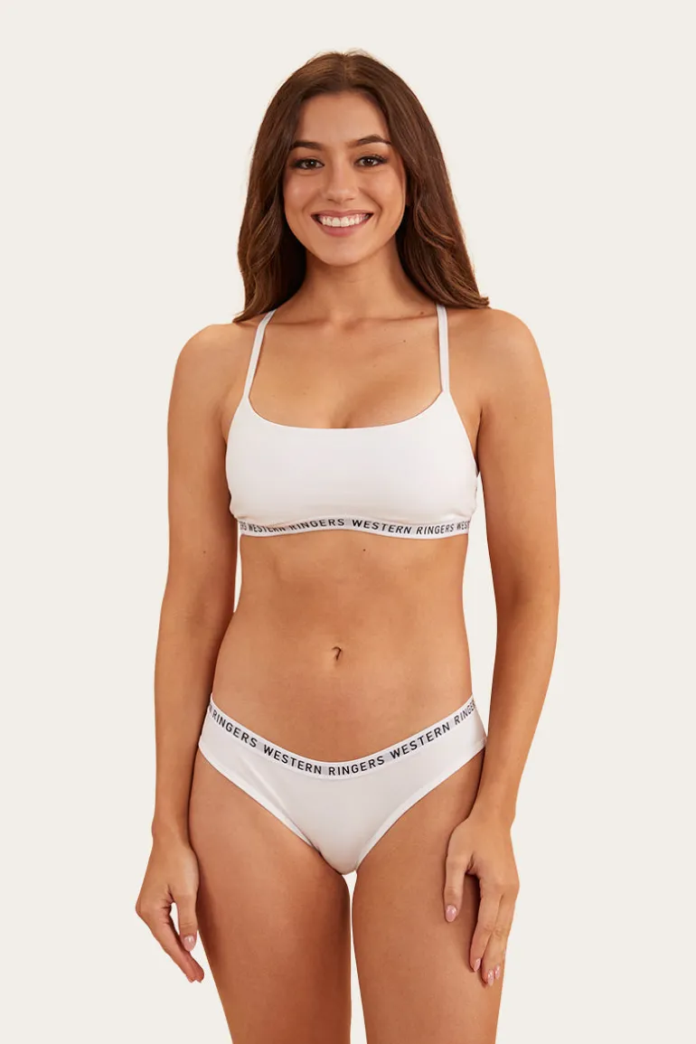 Zoe Womens Crop Top - White