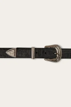 Zoey Double Buckle Belt - Black