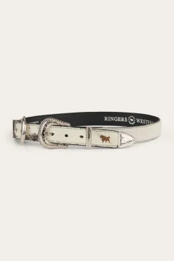 Zoey Double Buckle Belt - Black/White