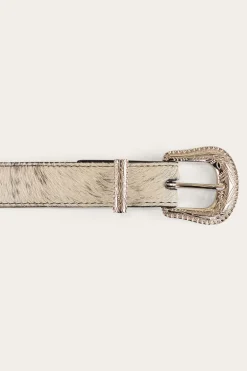 Zoey Double Buckle Belt - Black/White