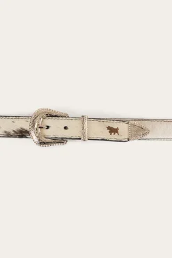 Zoey Double Buckle Belt - Black/White